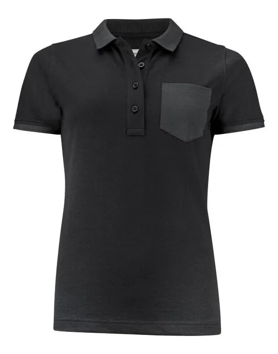 James Harvest Pinedale Ladies Pique Polo HAR2125039 - Black - Customisable Polos