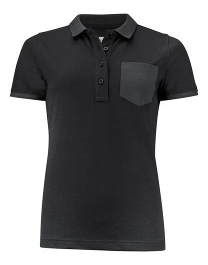 James Harvest Pinedale Ladies Pique Polo HAR2125039 - Black - Customisable Polos