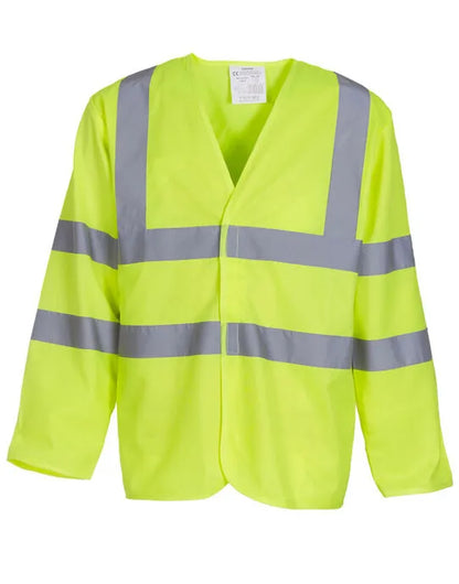 Yoko HV Long Sleeve Vest hvj200 - - Customisable Safetywear