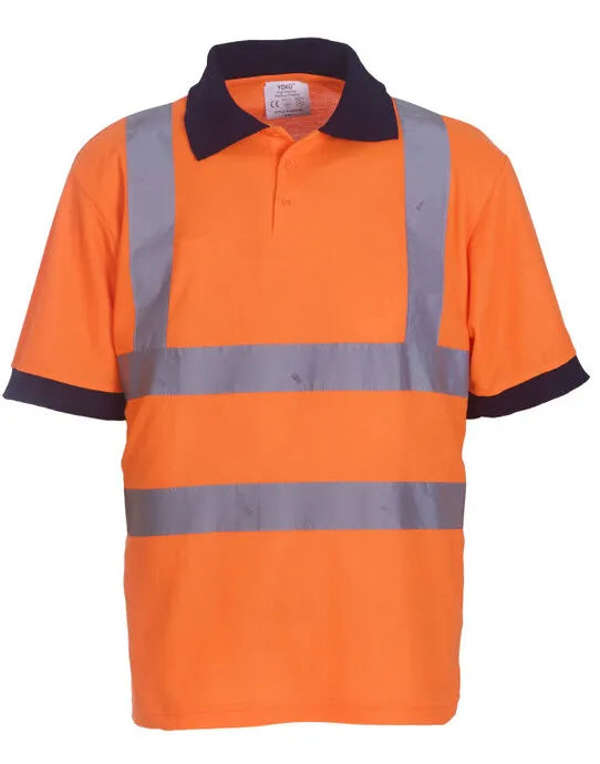 Yoko HV Short Sleeve Polo Shirt hvj210 - - Customisable Hi-Vis Polos
