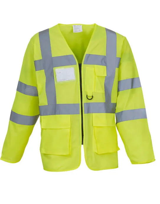 Yoko Executive Long Sleeve Waistcoat hvj800 - - Customisable Hi-Vis Vest