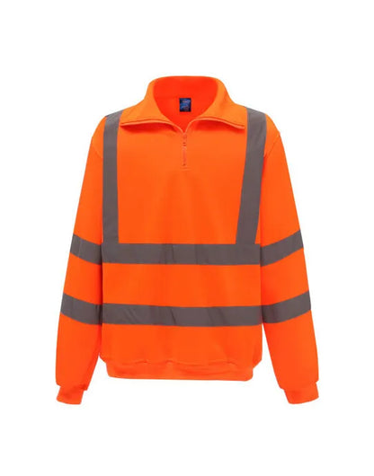 Yoko HV 14 Zip Sweatshirt HVK06 - - Customisable Hi-Vis Sweatshirt