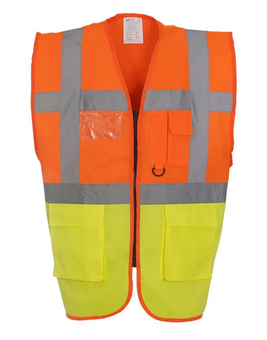 Yoko Hi-Vis Executive Waistcoat HVW801 - - Customisable Hi-Vis Vest