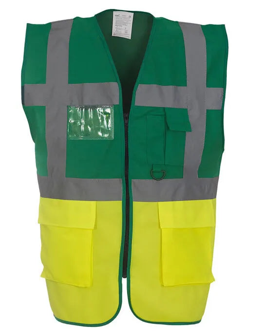 Yoko Hi-Vis Executive Waistcoat HVW801 - - Customisable Hi-Vis Vest