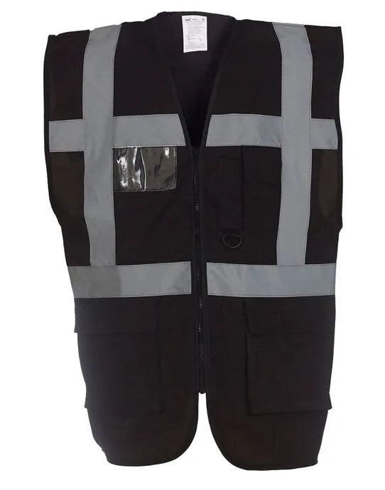 Yoko Hi-Vis Executive Waistcoat HVW801 - - Customisable Hi-Vis Vest