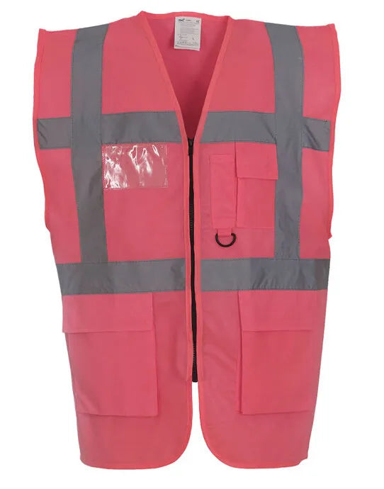 Yoko Hi-Vis Executive Waistcoat HVW801 - - Customisable Hi-Vis Vest
