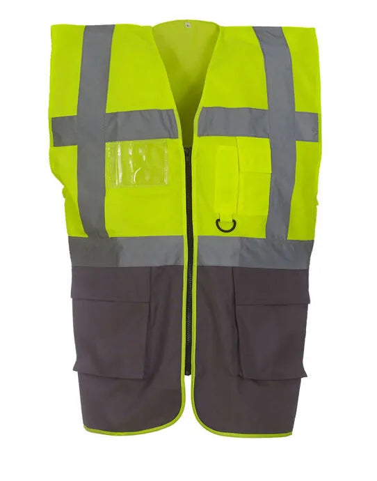 Yoko Hi-Vis Executive Waistcoat HVW801 - - Customisable Hi-Vis Vest