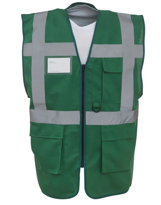 Yoko Hi-Vis Executive Waistcoat HVW801 - - Customisable Hi-Vis Vest