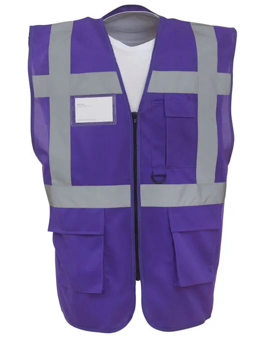 Yoko Hi-Vis Executive Waistcoat HVW801 - - Customisable Hi-Vis Vest