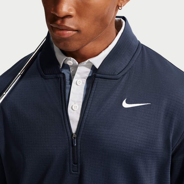 Nike Velocity Therma-Fit 1/2 Zip Top - IU2629 - College Navy White - Customisable Mens Sportswear
