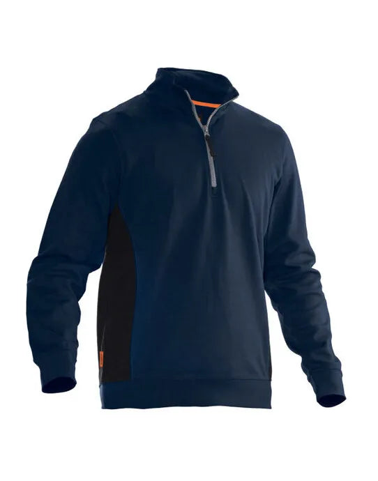 Jobman Sweatshirt 1/2 Zip JM5401 - Navy Black - Customisable Sweatshirts