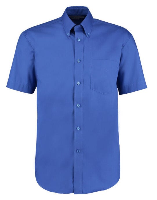 Corporate Oxford shirt short sleeved classic fit - KK109 - Royal Blue - Customisable Shirts