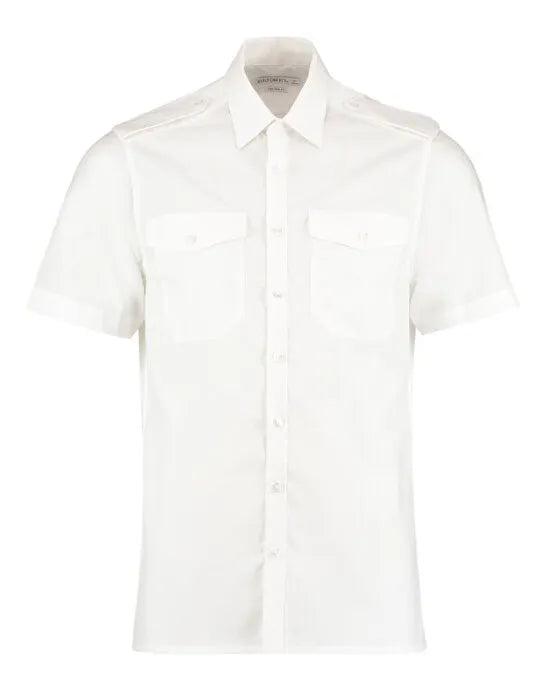 Kustom Kit Mens SS Tailored Pilot Shirt KK133 - - Customisable Corporate Wear