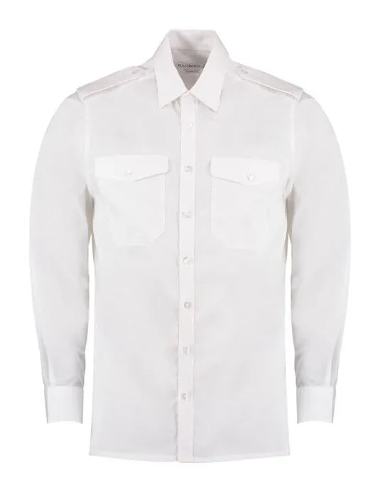 Kustom Kit Tailored Fit LS Pilot Shirt KK134 - - Customisable Corporate Wear