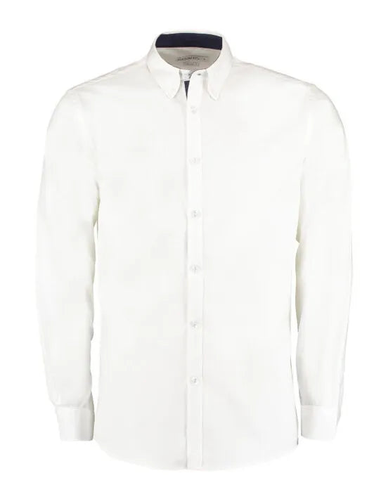 Kustom Kit Mens LS Contrast BDC Shirt KK190 - - Customisable Corporate Wear