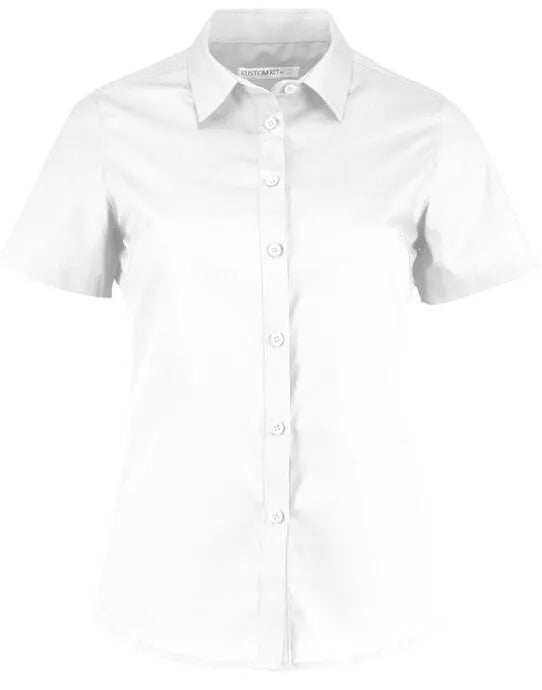 Kustom Kit Lady SS Tailored Poplin Shirt KK241 - - Customisable Shirts