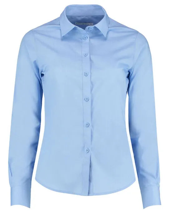 Kustom Kit Lady LS Tailored Poplin Shirt KK242 - - Customisable Shirts