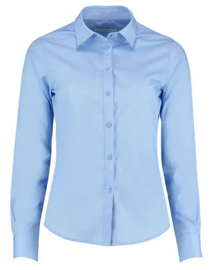 Kustom Kit Lady LS Tailored Poplin Shirt KK242 - - Customisable Shirts