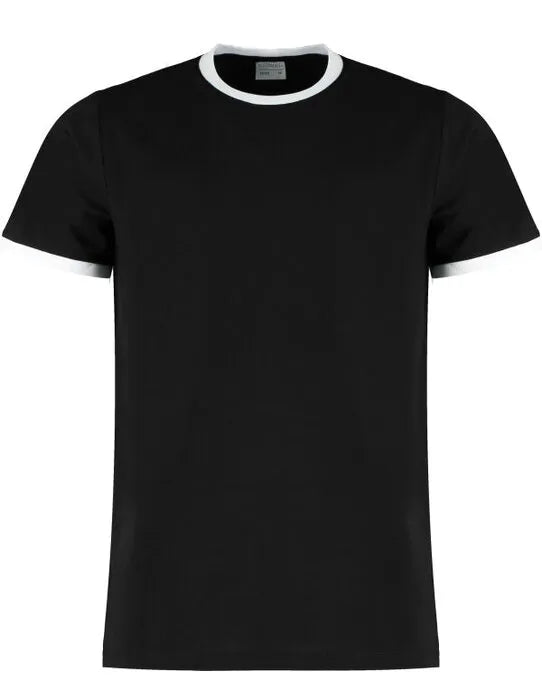 Kustom Kit Mens Fashion Fit Ringer Tee KK508 - - Customisable T-Shirt