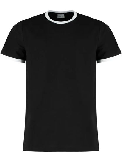 Kustom Kit Mens Fashion Fit Ringer Tee KK508 - - Customisable T-Shirt