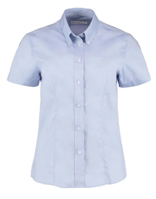 Kustom Kit Lady SS Tailored Oxford Shirt KK701 - - Customisable Shirts