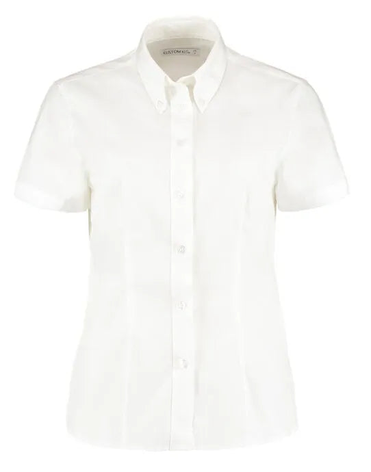 Kustom Kit Lady SS Tailored Oxford Shirt KK701 - - Customisable Shirts