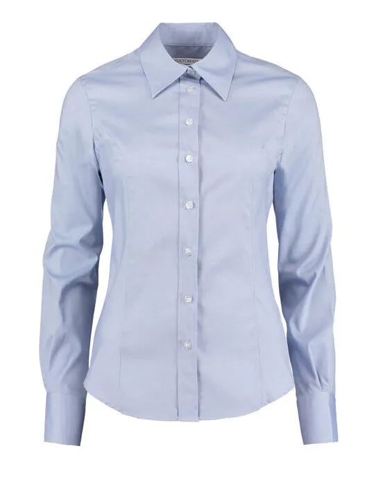 Kustom Kit Lady LS Tailored Oxford Shirt KK702 - - Customisable Shirts