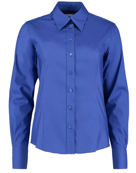 Kustom Kit Lady LS Tailored Oxford Shirt KK702 - - Customisable Shirts