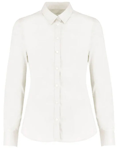 Kustom Kit Lady LS Stretch Oxford Shirt KK782 - - Customisable Shirts