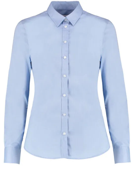Kustom Kit Lady LS Stretch Oxford Shirt KK782 - - Customisable Shirts
