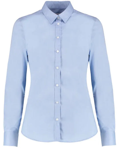 Kustom Kit Lady LS Stretch Oxford Shirt KK782 - - Customisable Shirts