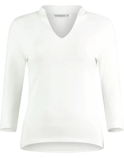 Kustom Kit Lady Mandarin Collar 34 Top kk785 - - Customisable Corporate Wear