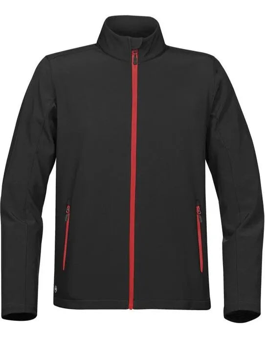 Stormtech Mens Orbiter Softshell 1 - Black Bright Red - Customisable Jacket