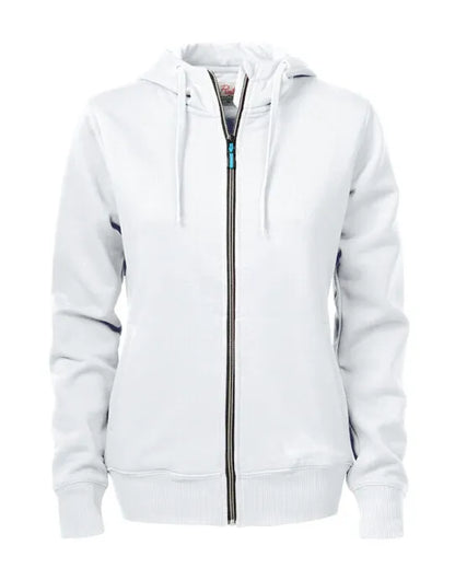 Printer Ladies Overhead Full Zip Hoody PE2262052 - White - Customisable Sweatshirts