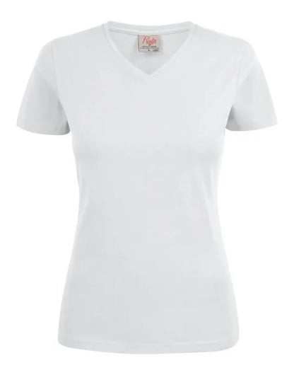 Printer Ladies Heavy V T Shirt PE2264025 - White - Customisable T-Shirt