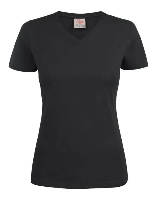 Printer Ladies Heavy V T Shirt PE2264025 - Black - Customisable T-Shirt