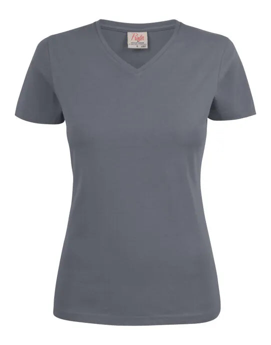 Printer Ladies Heavy V T Shirt PE2264025 - Steel Grey - Customisable T-Shirt