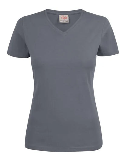 Printer Ladies Heavy V T Shirt PE2264025 - Steel Grey - Customisable T-Shirt
