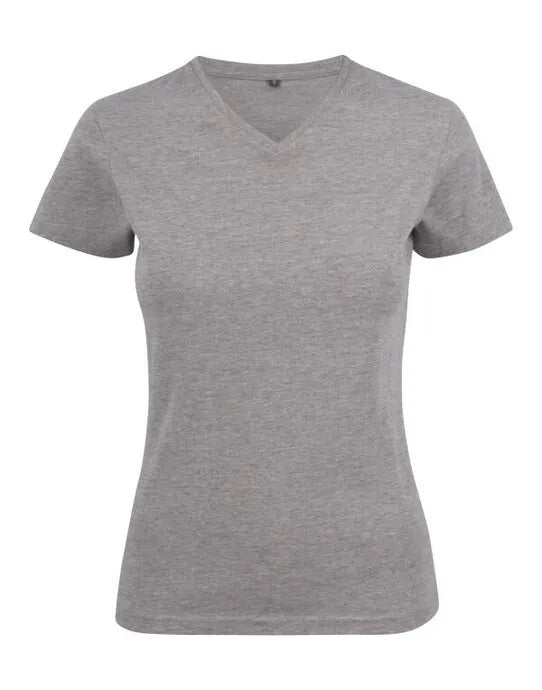 Printer Ladies Heavy V T Shirt PE2264025 - Grey Melange - Customisable T-Shirt