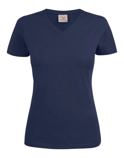 Printer Ladies Heavy V T Shirt PE2264025 - Dark Navy - Customisable T-Shirt