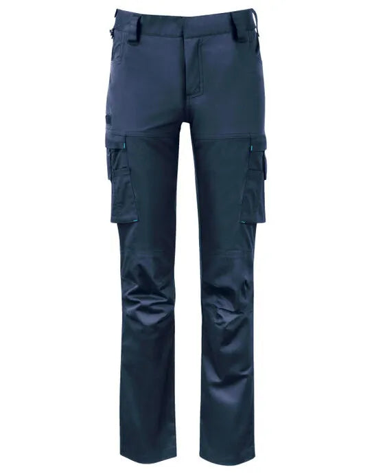 Pro-Job - 2553 Ladies Service Pants Stretch - Navy - Customisable TROUSERS &amp; JOGPANTS