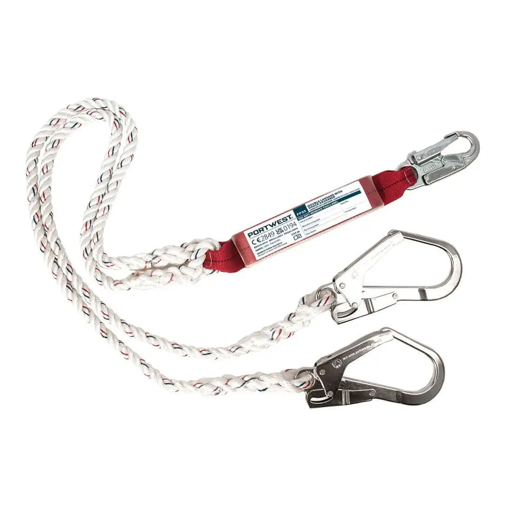Double 1.8m Lanyard With Shock Absorber - FP25