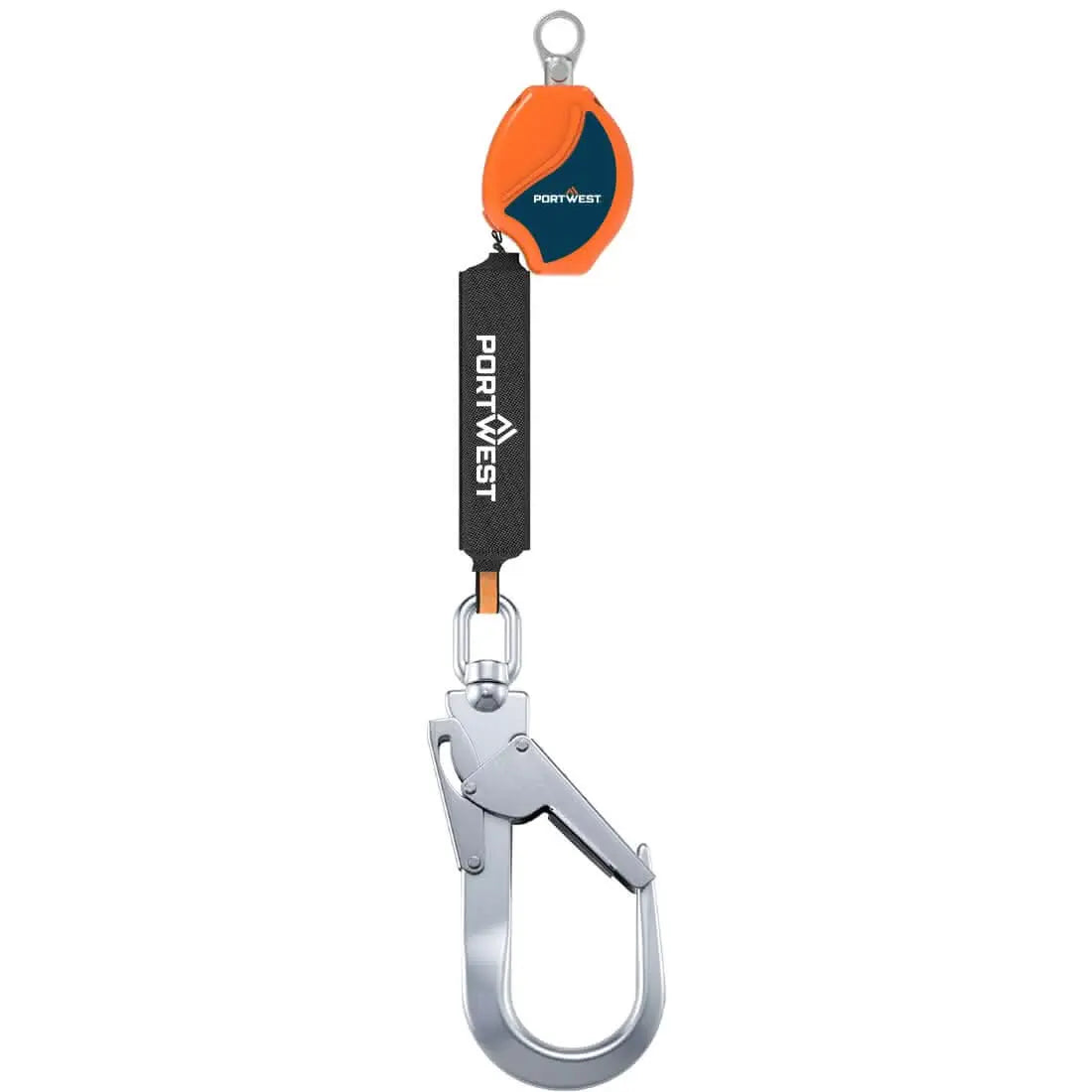 2m Self Retract Lifeline 140kg Fp80 - Orange Black - Customisable Fall Arrest Blocks