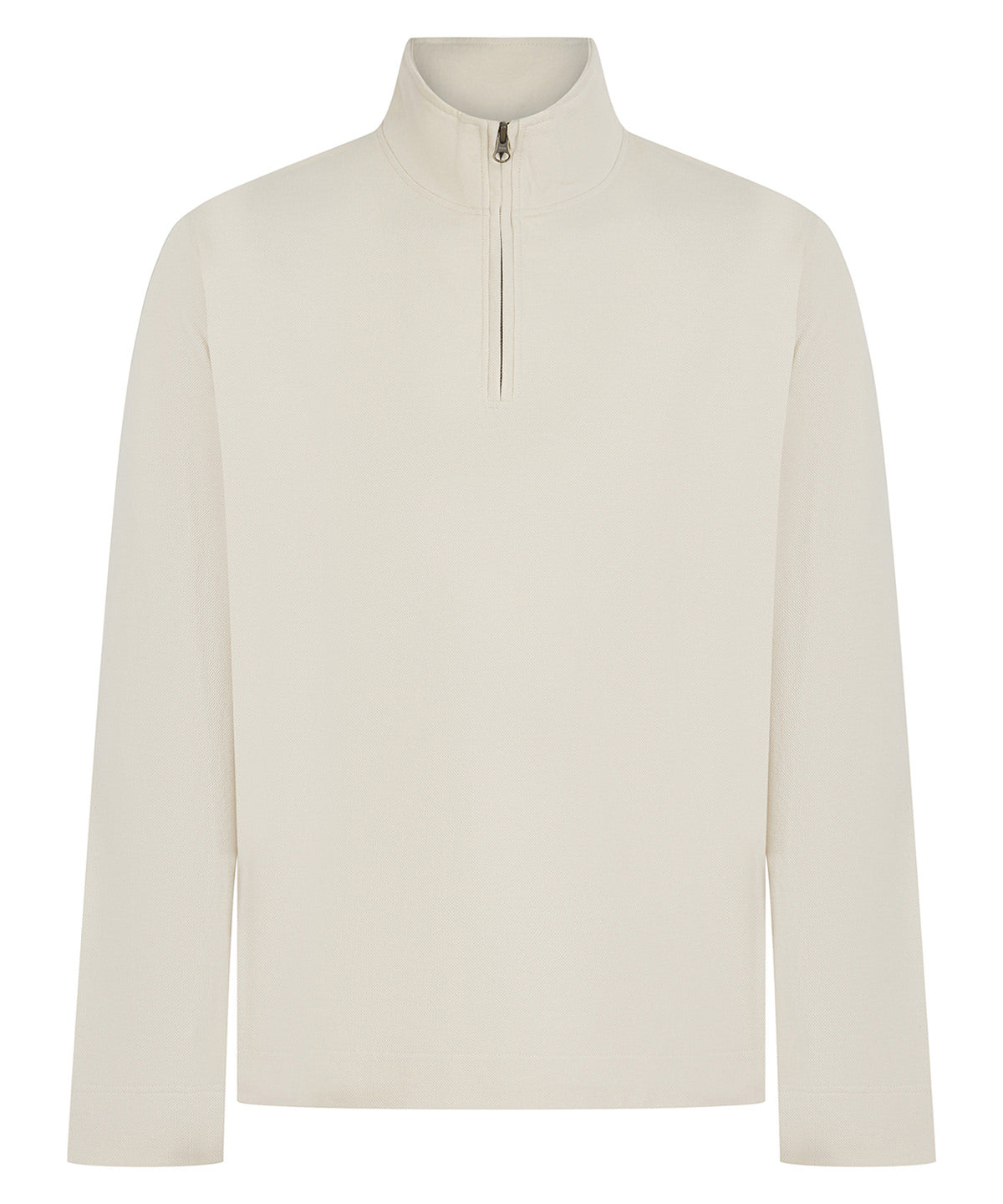 Premium piqué 1/4-zip top - FR045 - Natural - Customisable Sports Overtops