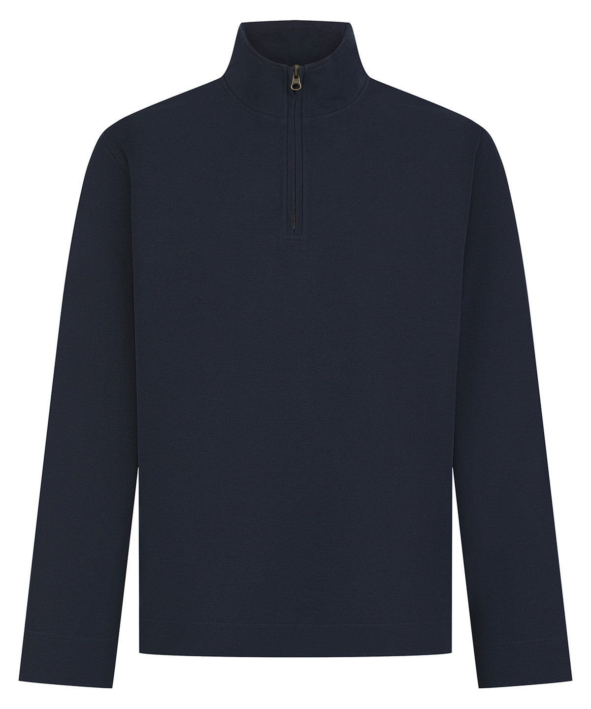 Premium piqué 1/4-zip top - FR045 - Navy - Customisable Sports Overtops