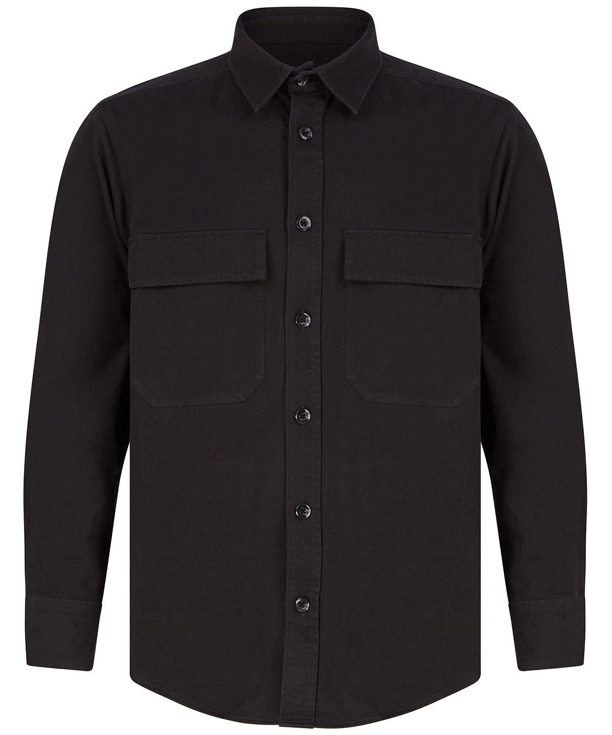 Drill overshirt - FR054 - Black - Customisable Shirts