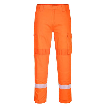 Bizflame Work Lightweight Stretch Panelled Fr Trousers Fr401 - Orange - Customisable Work Trousers