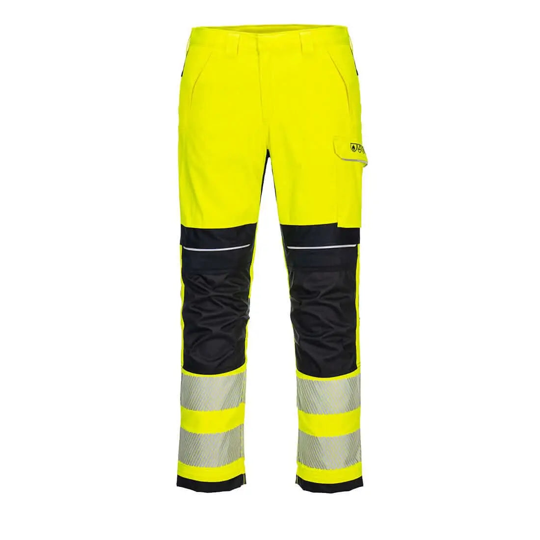 Pw3 Modaflame Work Hi Vis Multi Norm Fr Trousers Fr406 - Yellow Black - Customisable Work Trousers