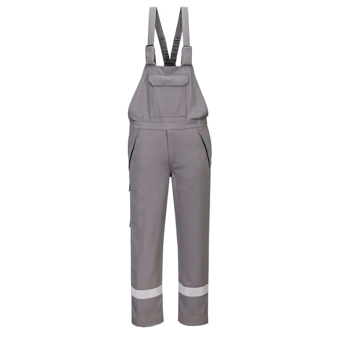Bizflame Work+ Fr Bib And Brace Fr418 - Grey - Customisable Bib &amp; Braces