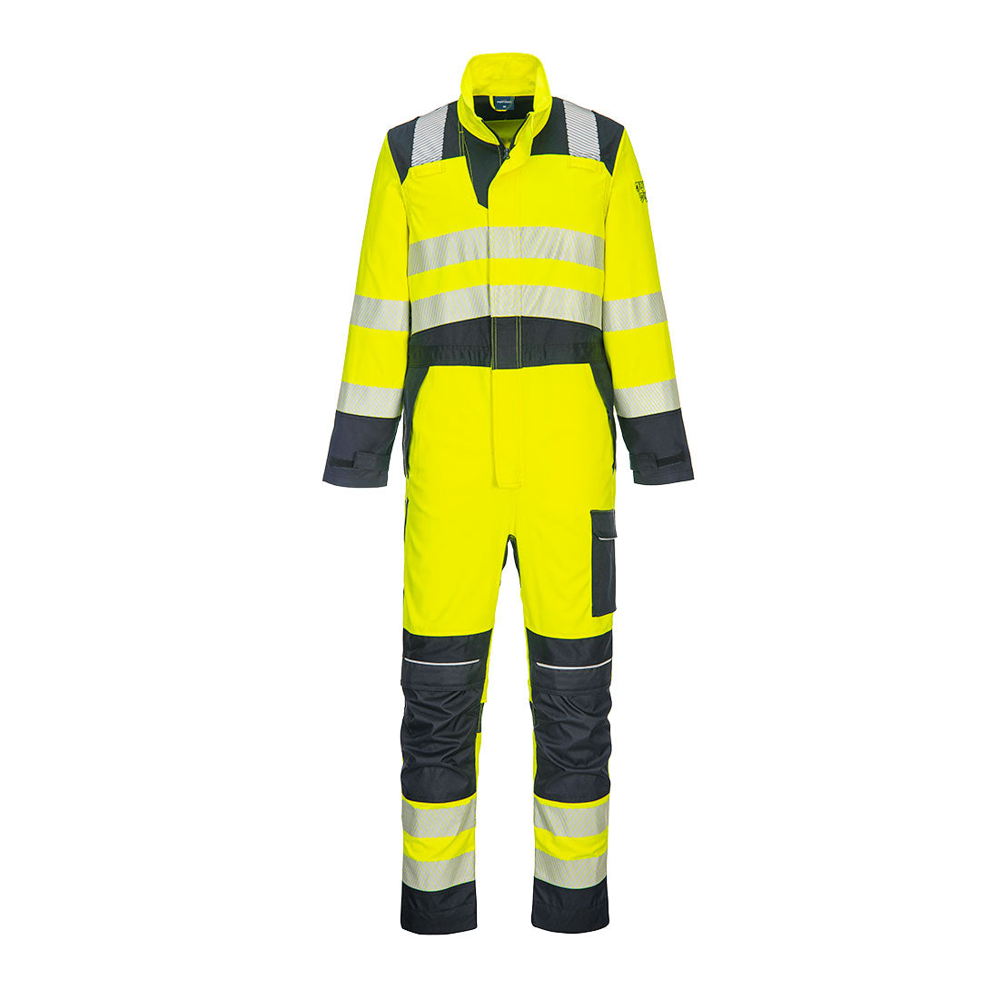 Pw3 Modaflame Work Hi Vis Multi Norm Fr Coverall - FR507 - Yellow Navy - Customisable Coveralls